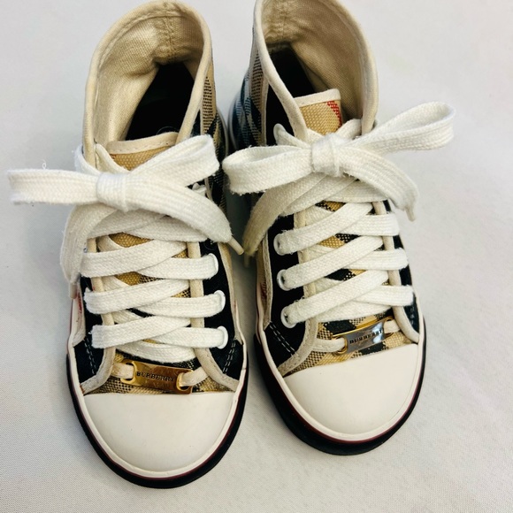 Burberry Unisex Check high top sneakers-100% Authentic BURBERRY - Picture 8 of 16